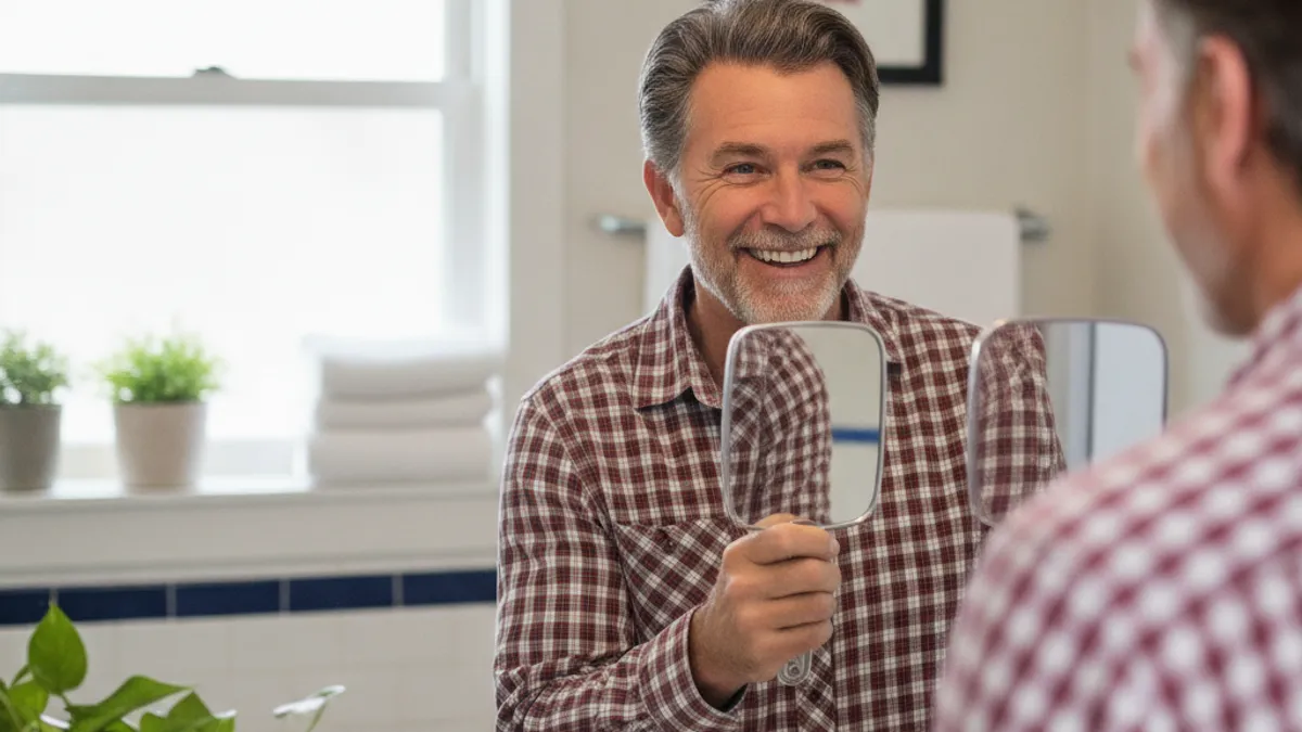 Satisfied patient after a hair transplant in Canada